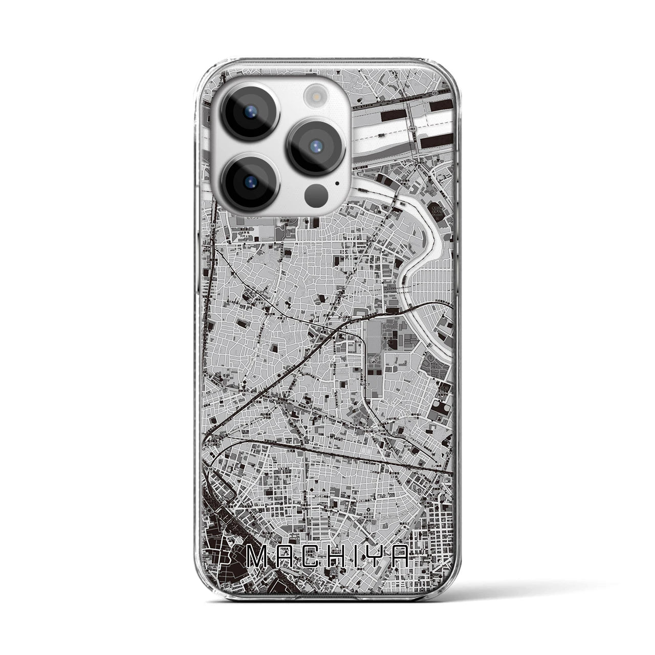 【町屋(東京都)】地図柄iPhoneケース(クリアタイプ)