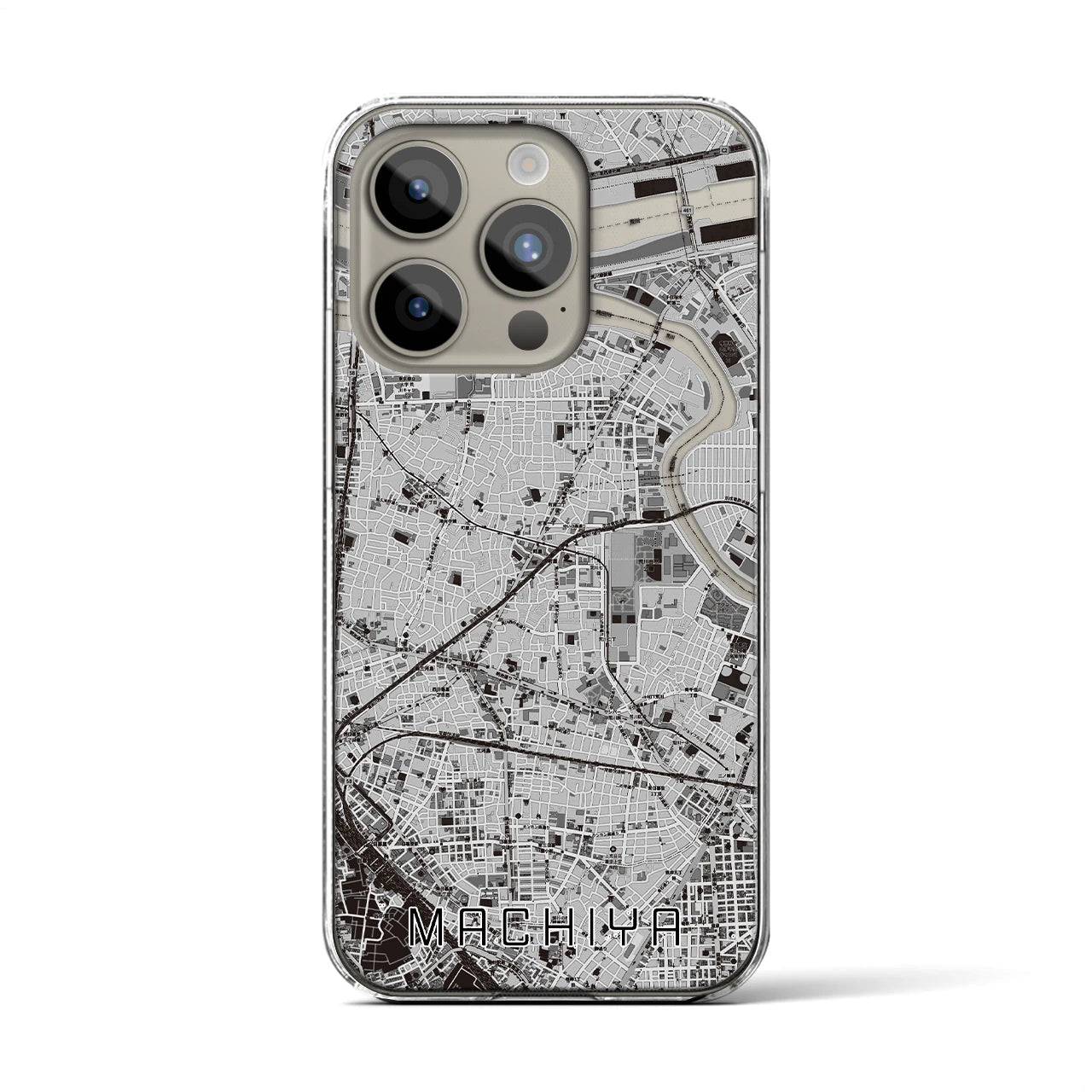 【町屋(東京都)】地図柄iPhoneケース(クリアタイプ)