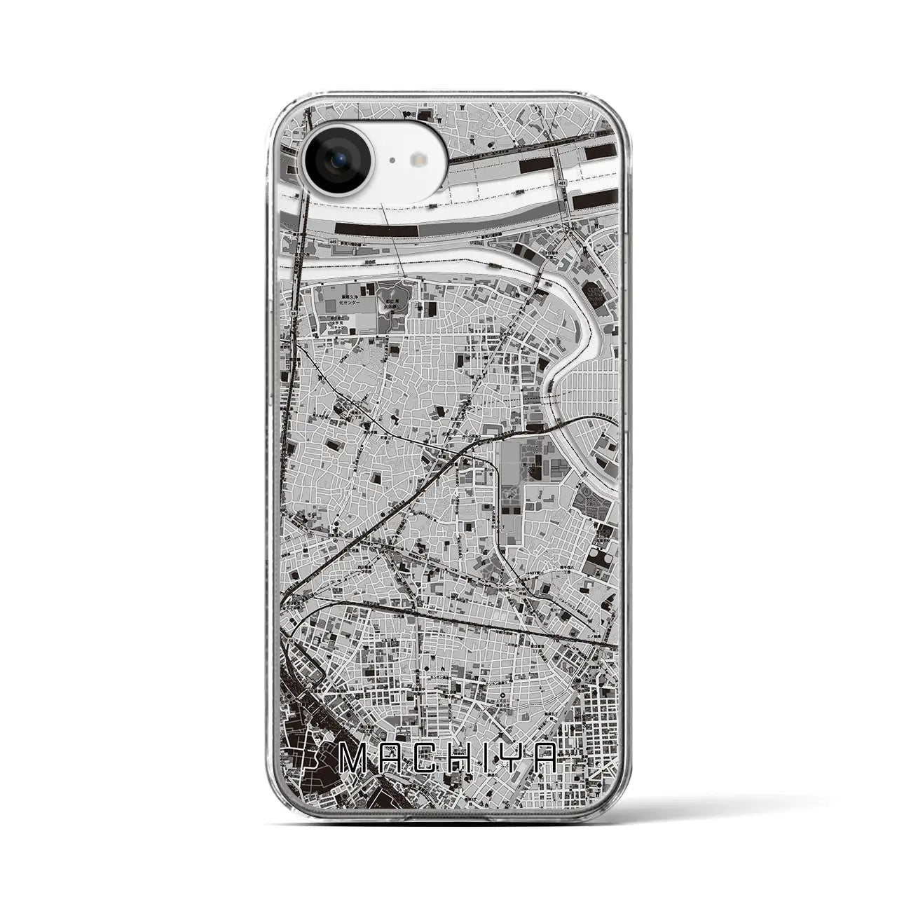 【町屋(東京都)】地図柄iPhoneケース(クリアタイプ)