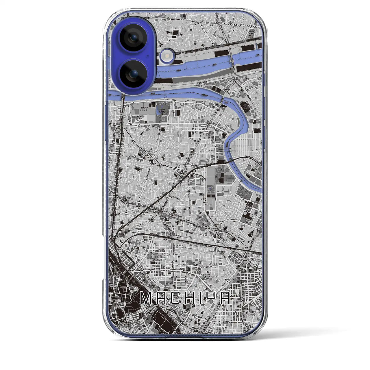 【町屋(東京都)】地図柄iPhoneケース(クリアタイプ)