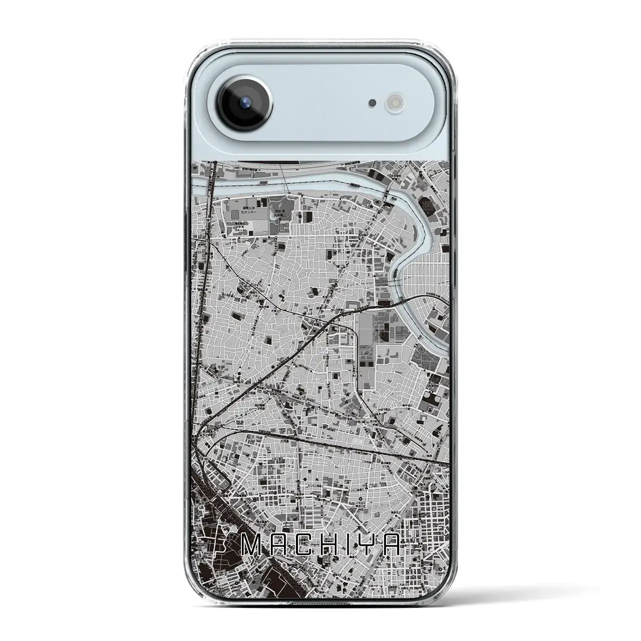 【町屋(東京都)】地図柄iPhoneケース(クリアタイプ)