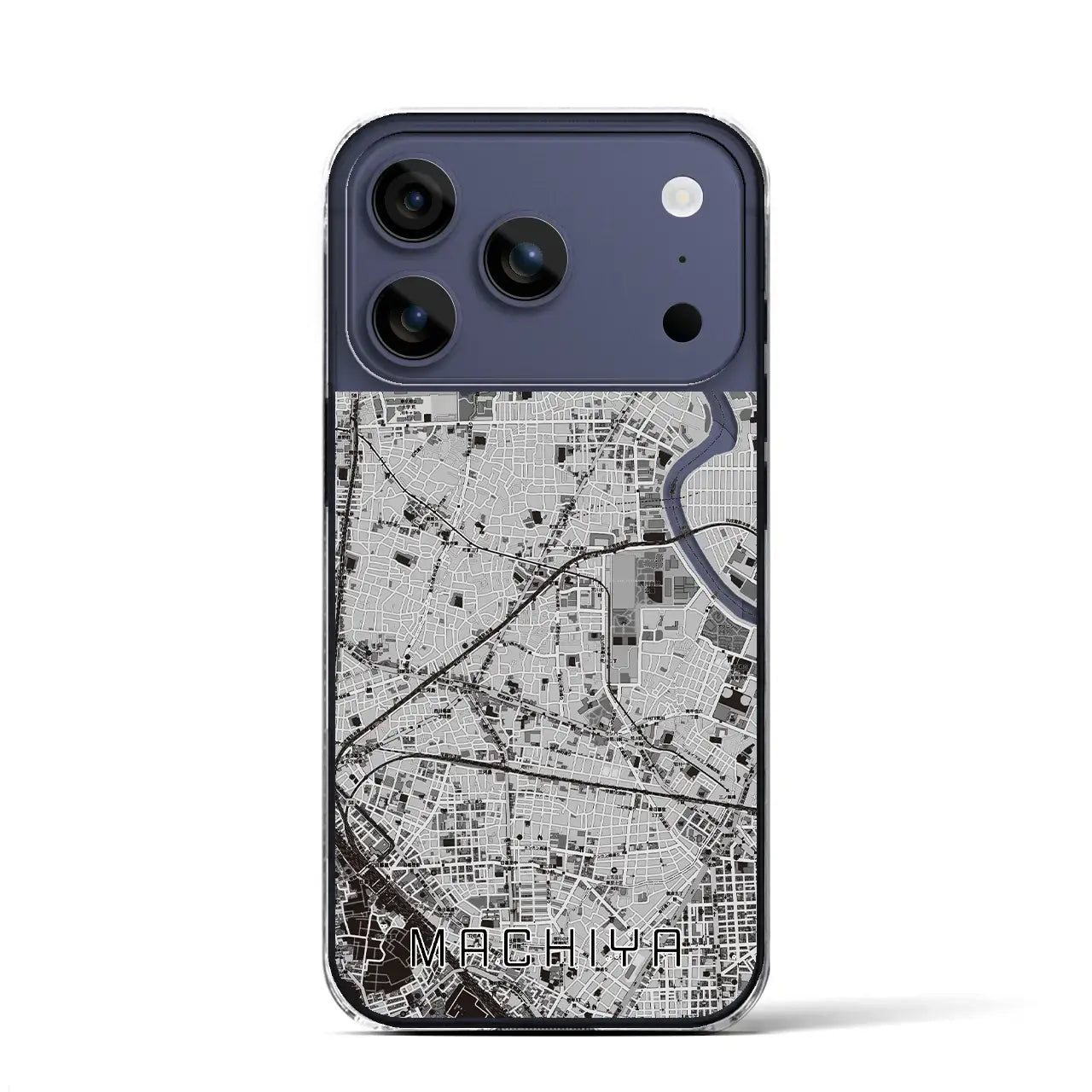 【町屋(東京都)】地図柄iPhoneケース(クリアタイプ)