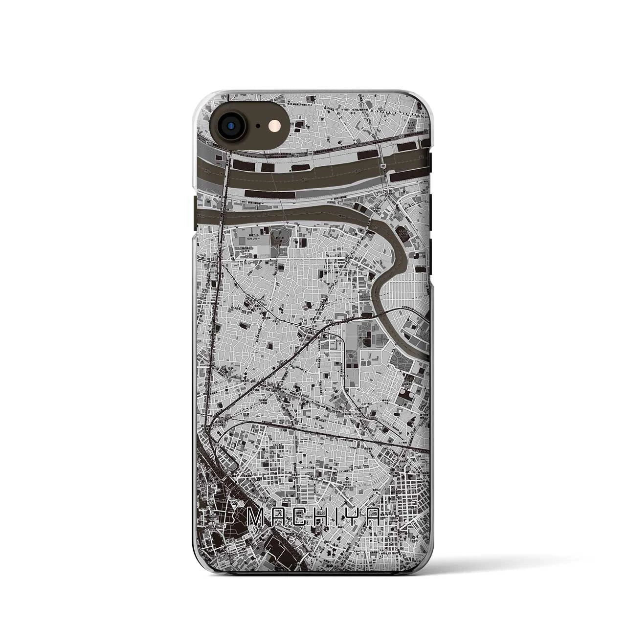 【町屋(東京都)】地図柄iPhoneケース(クリアタイプ)