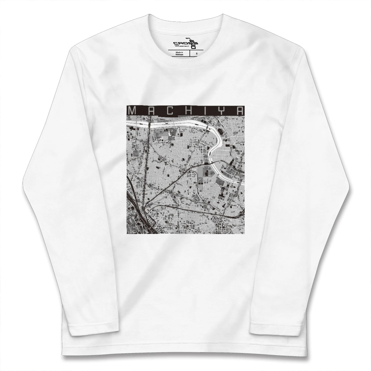 【町屋(東京都)】地図柄ロングスリーブTシャツ