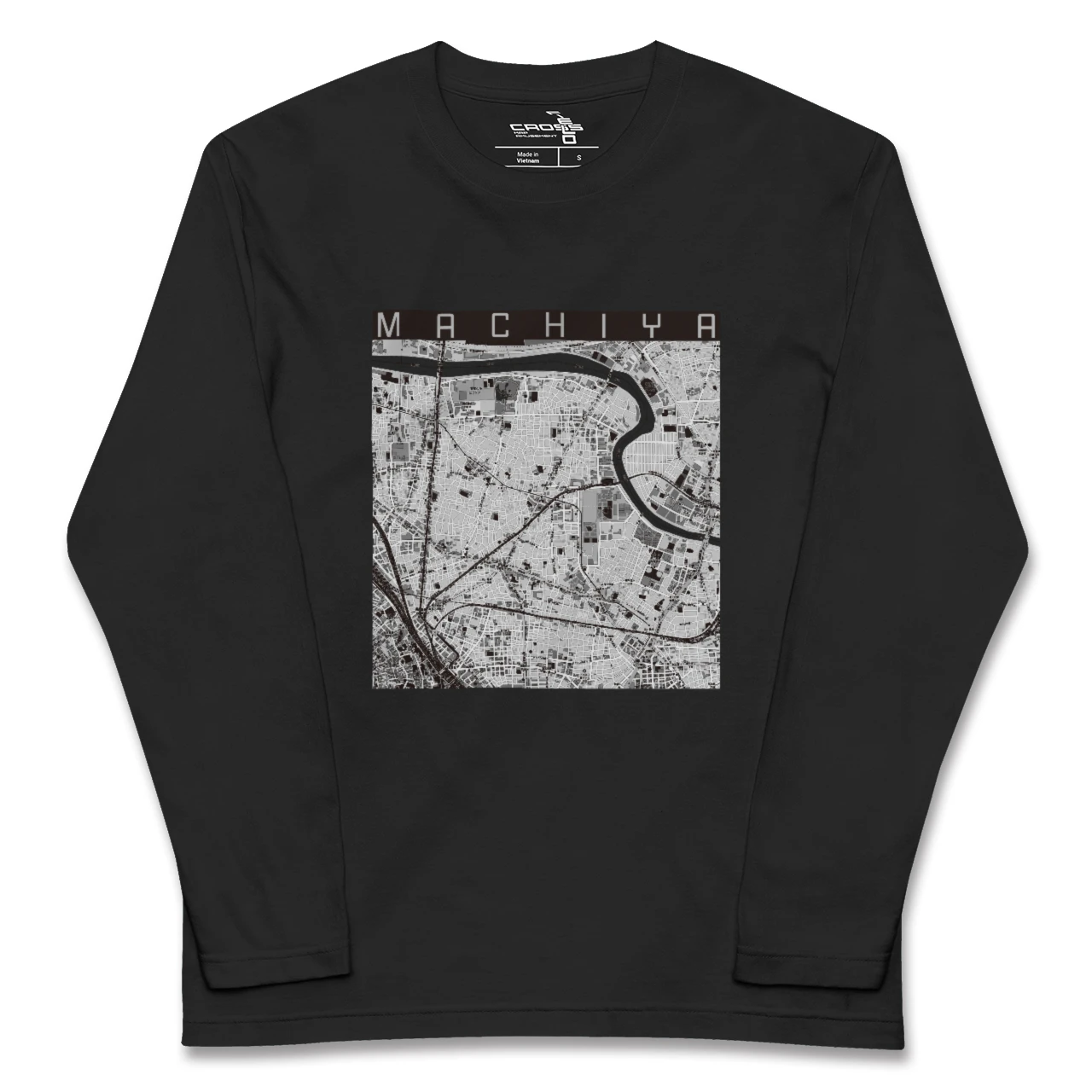 【町屋(東京都)】地図柄ロングスリーブTシャツ