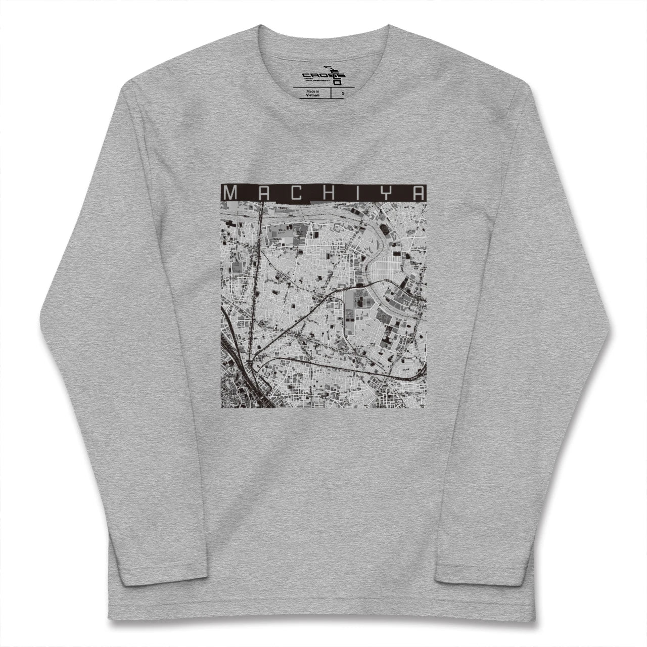 【町屋(東京都)】地図柄ロングスリーブTシャツ