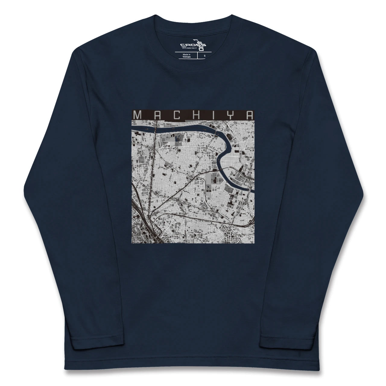 【町屋(東京都)】地図柄ロングスリーブTシャツ