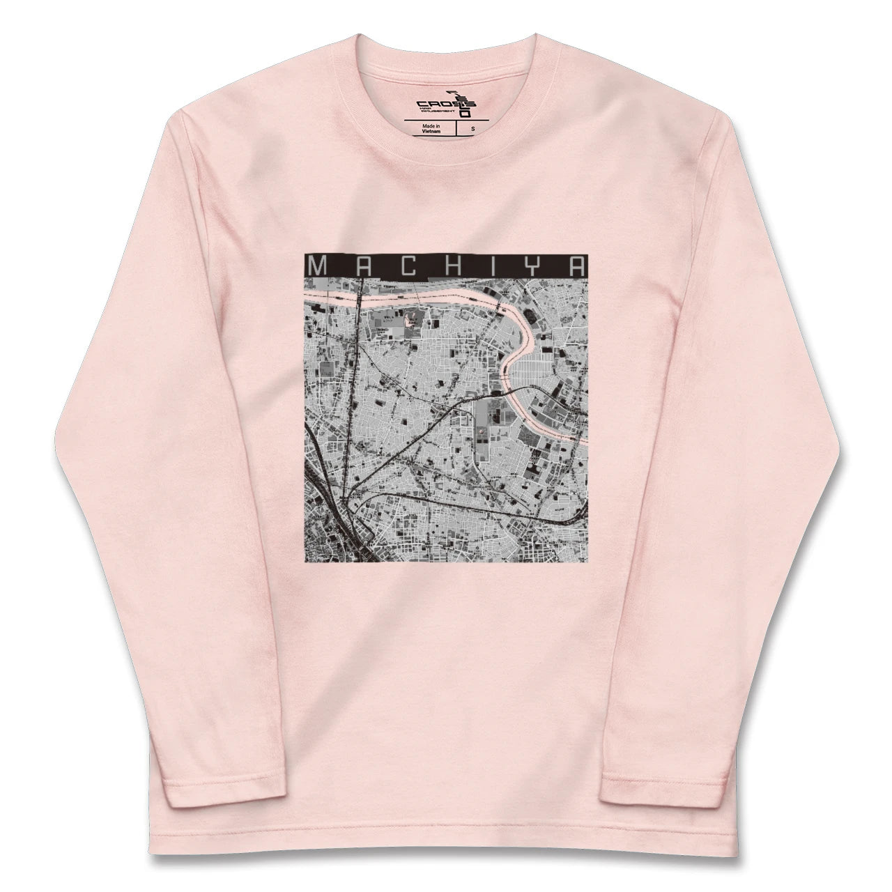 【町屋(東京都)】地図柄ロングスリーブTシャツ