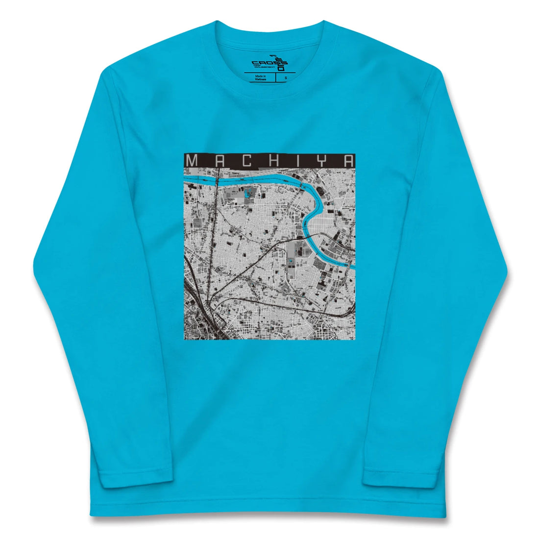 【町屋(東京都)】地図柄ロングスリーブTシャツ