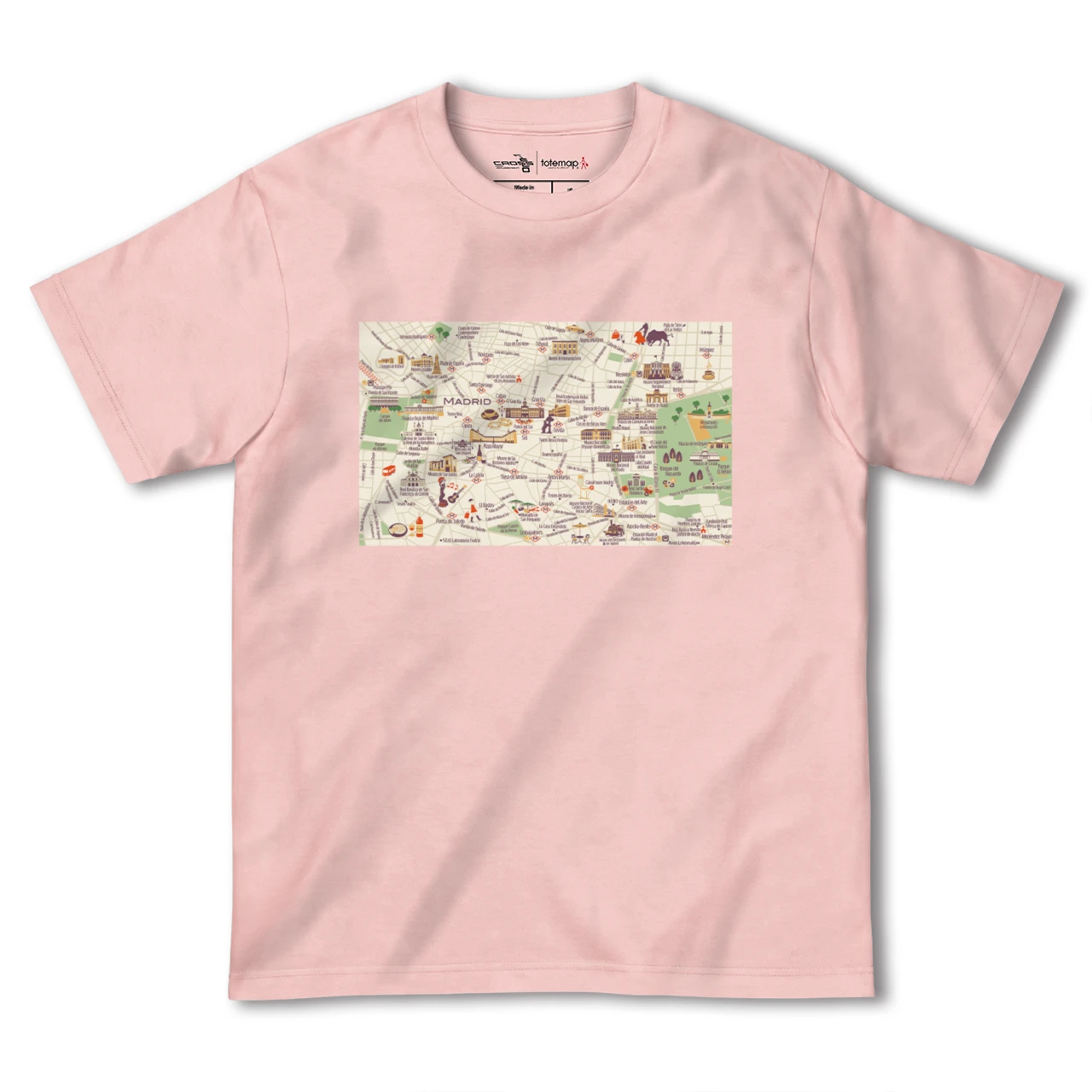 【マドリード(スペイン)】イラストマップTシャツ