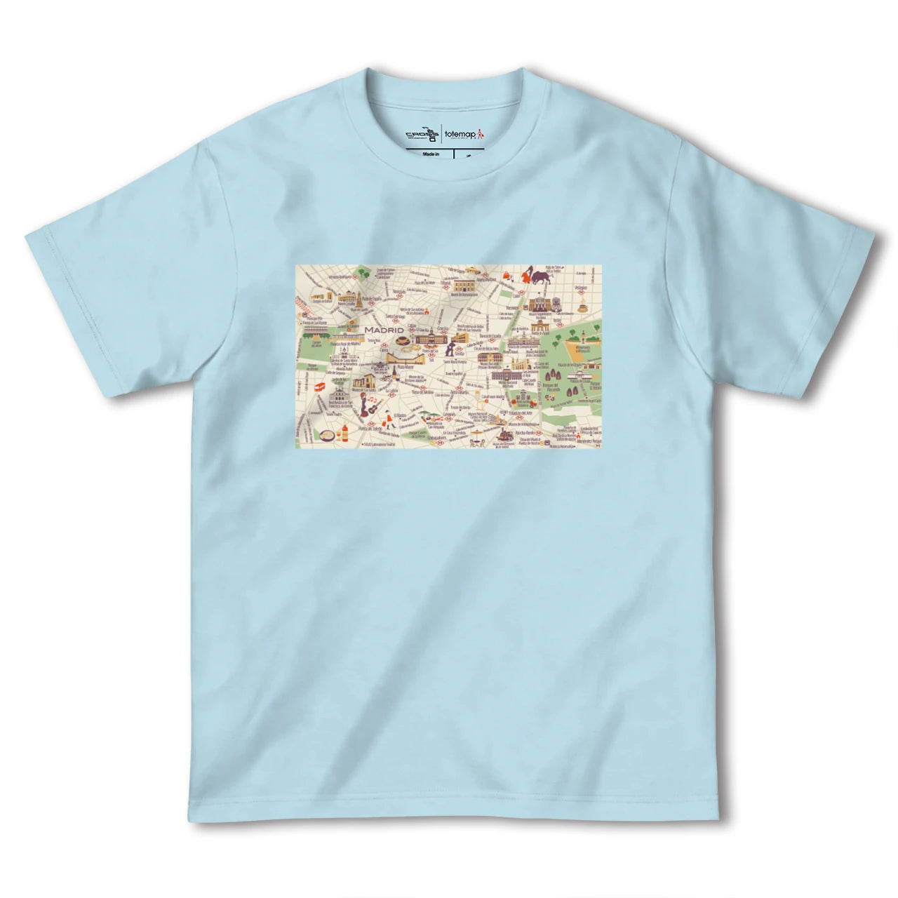 【マドリード(スペイン)】イラストマップTシャツ