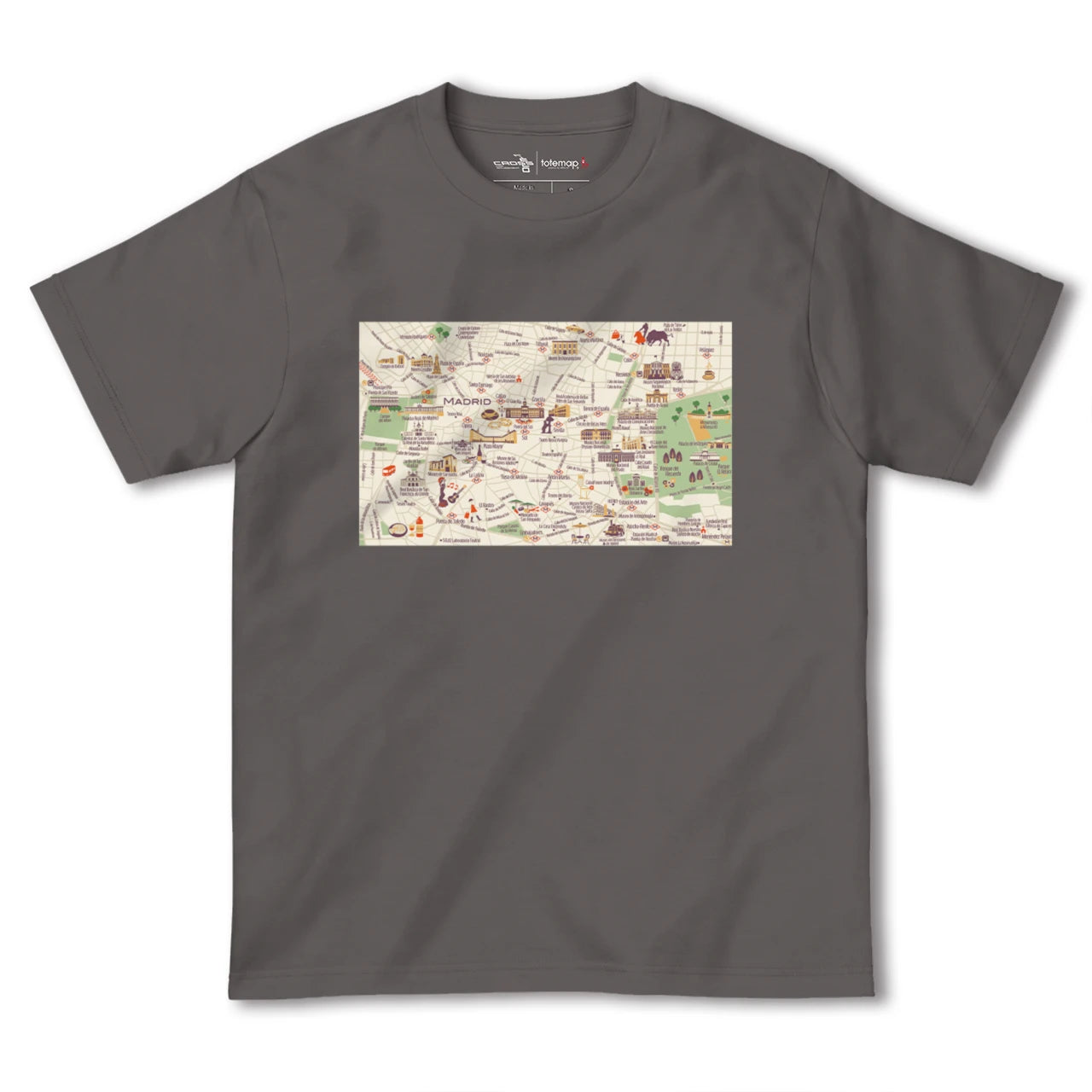 【マドリード(スペイン)】イラストマップTシャツ