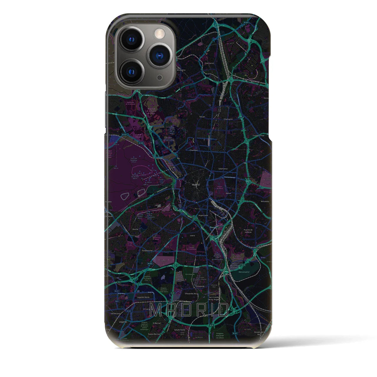 【マドリード(スペイン)】地図柄iPhoneケース(バックカバータイプ)