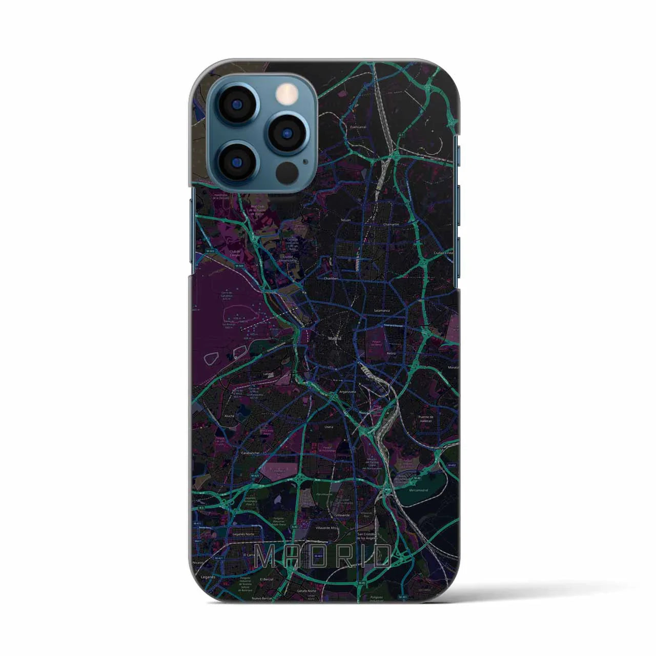 【マドリード(スペイン)】地図柄iPhoneケース(バックカバータイプ)