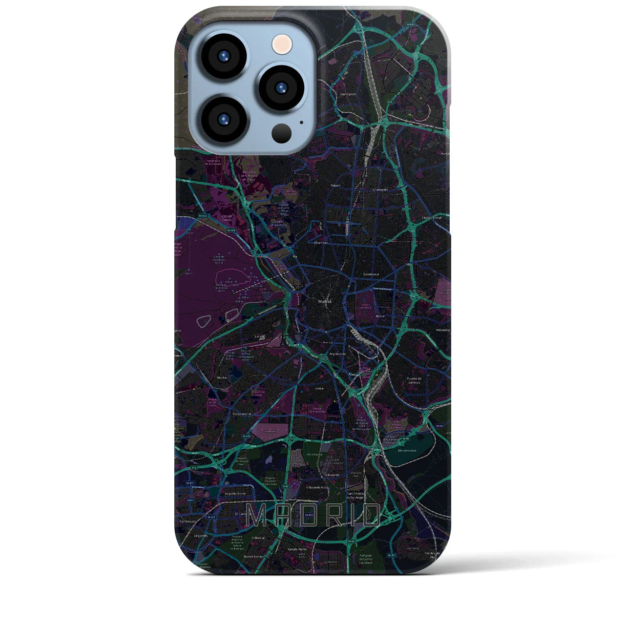 【マドリード(スペイン)】地図柄iPhoneケース(バックカバータイプ)