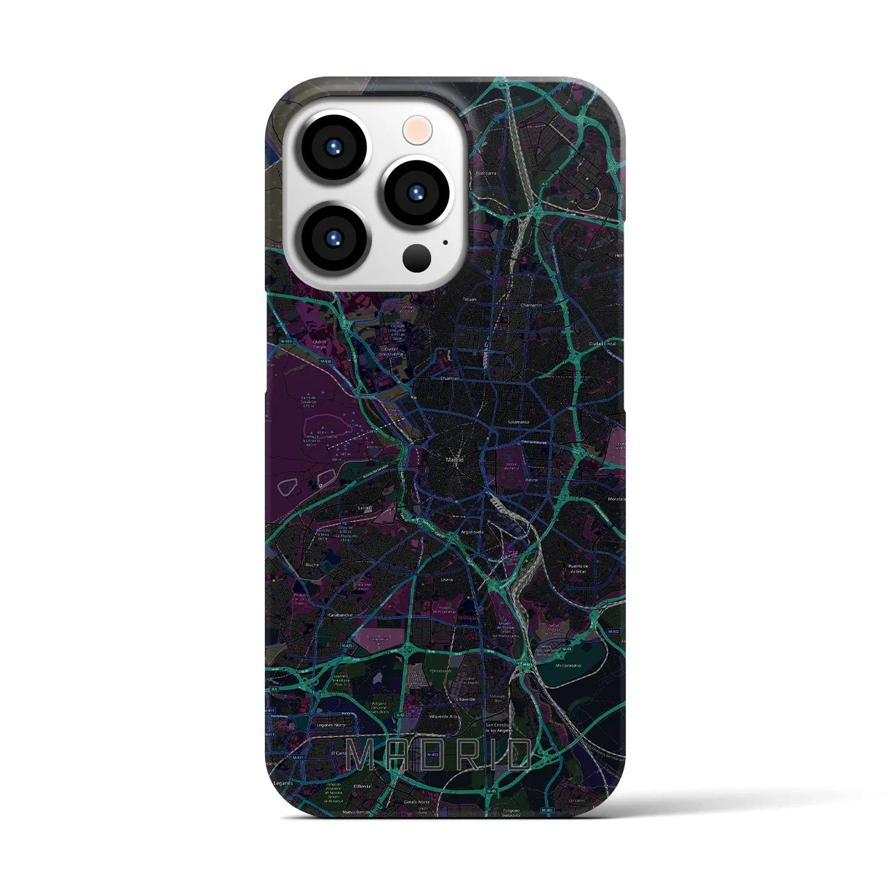 【マドリード(スペイン)】地図柄iPhoneケース(バックカバータイプ)