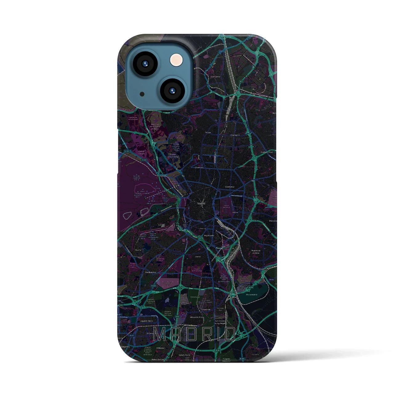 【マドリード(スペイン)】地図柄iPhoneケース(バックカバータイプ)