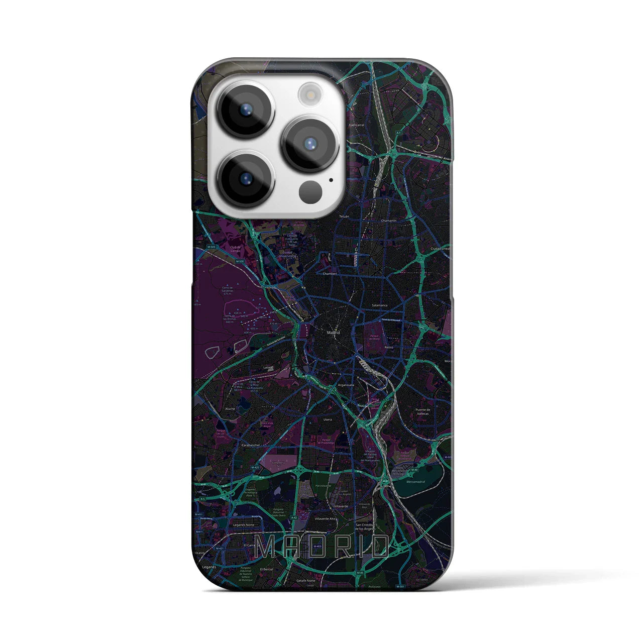 【マドリード(スペイン)】地図柄iPhoneケース(バックカバータイプ)