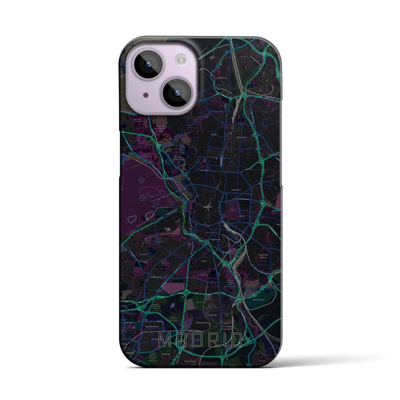 【マドリード(スペイン)】地図柄iPhoneケース(バックカバータイプ)
