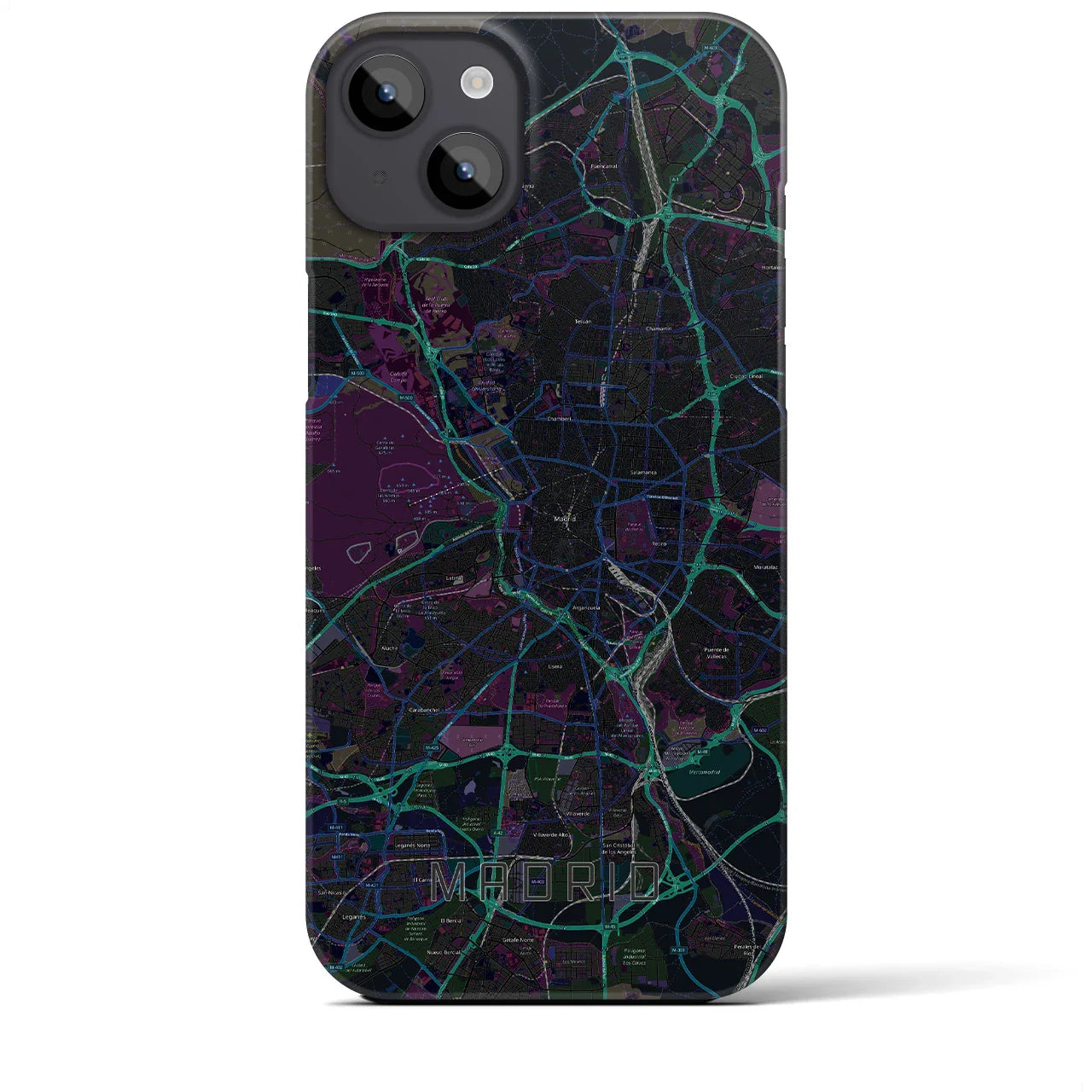 【マドリード(スペイン)】地図柄iPhoneケース(バックカバータイプ)