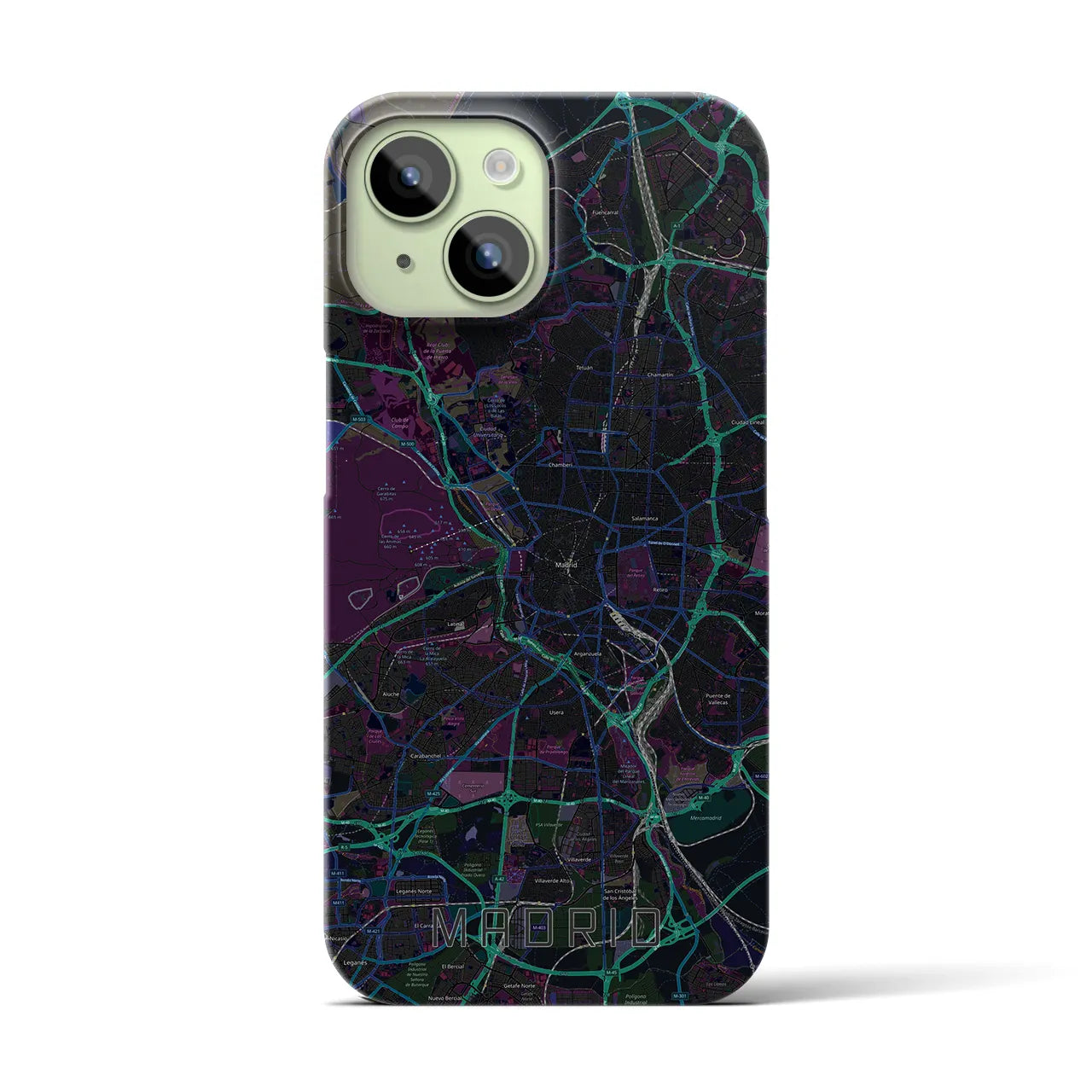 【マドリード(スペイン)】地図柄iPhoneケース(バックカバータイプ)