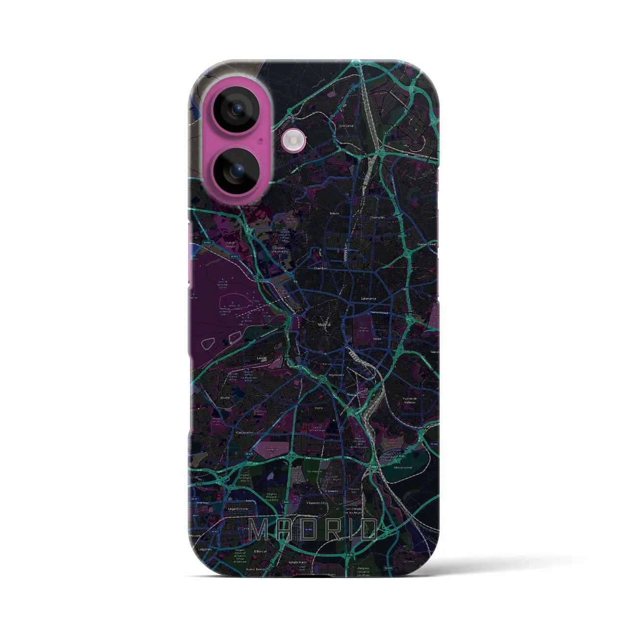 【マドリード(スペイン)】地図柄iPhoneケース(バックカバータイプ)