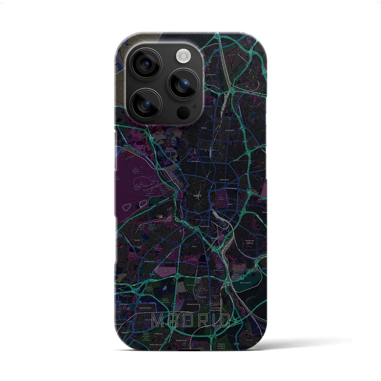 【マドリード(スペイン)】地図柄iPhoneケース(バックカバータイプ)