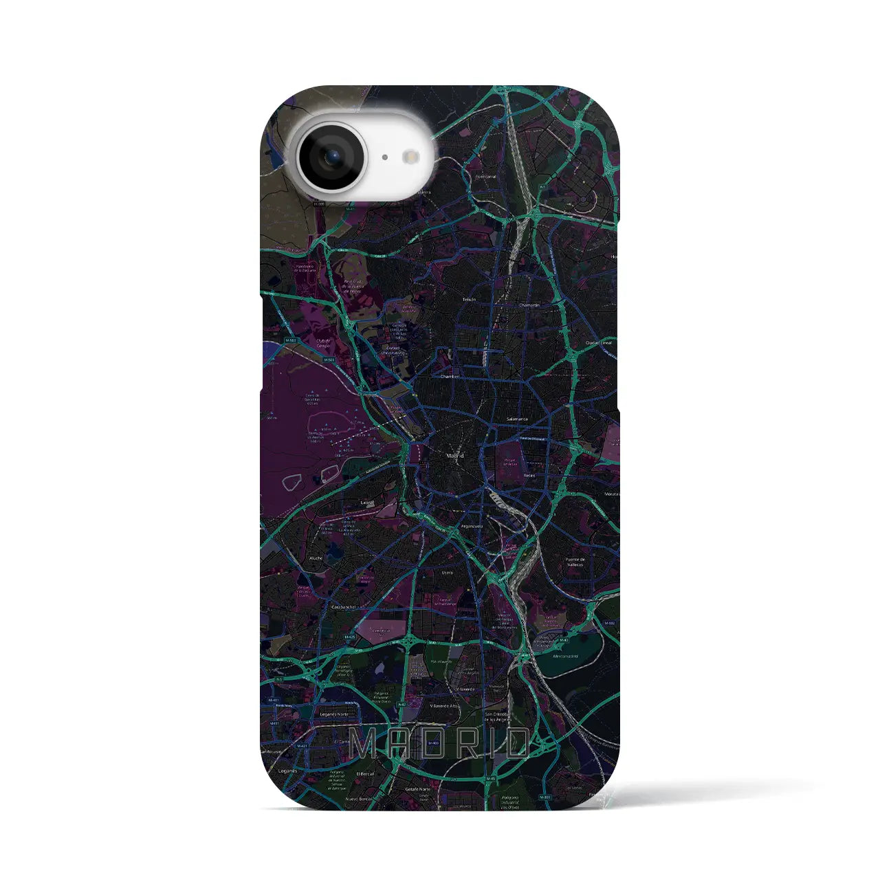 【マドリード(スペイン)】地図柄iPhoneケース(バックカバータイプ)