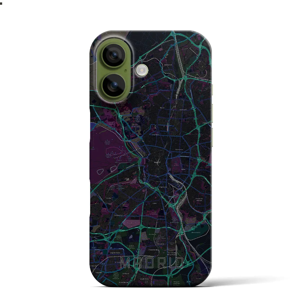 【マドリード(スペイン)】地図柄iPhoneケース(バックカバータイプ)