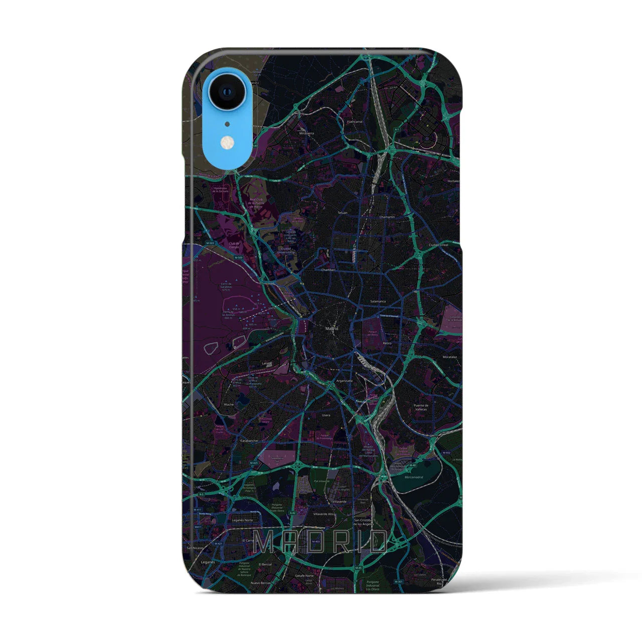 【マドリード(スペイン)】地図柄iPhoneケース(バックカバータイプ)