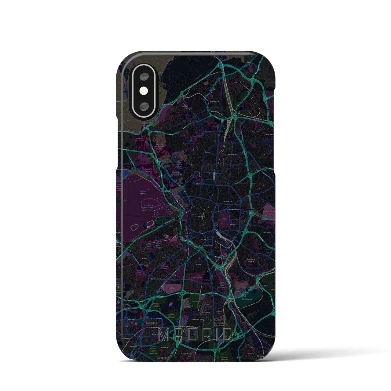 【マドリード(スペイン)】地図柄iPhoneケース(バックカバータイプ)