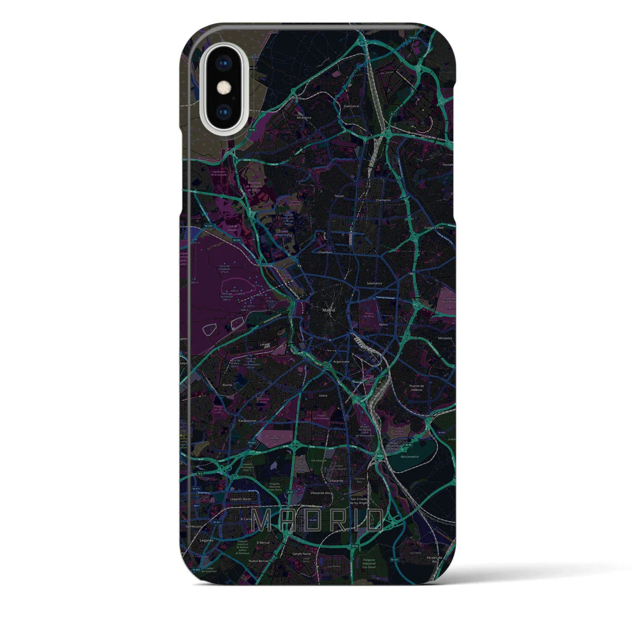 【マドリード(スペイン)】地図柄iPhoneケース(バックカバータイプ)