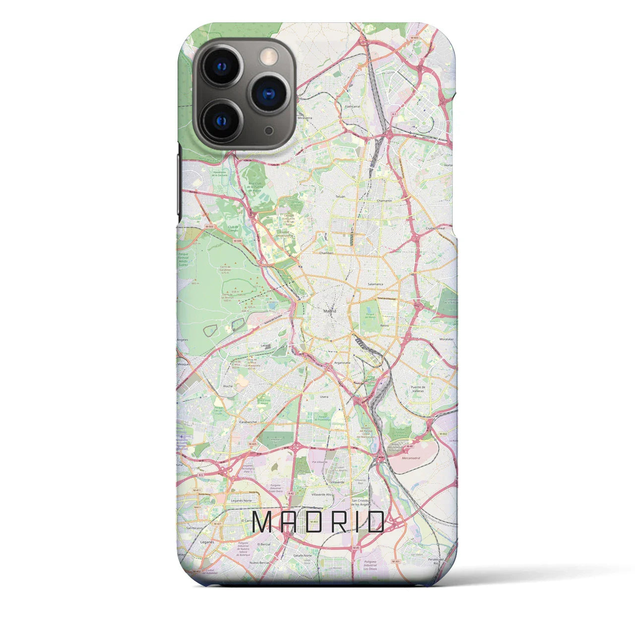【マドリード(スペイン)】地図柄iPhoneケース(バックカバータイプ)