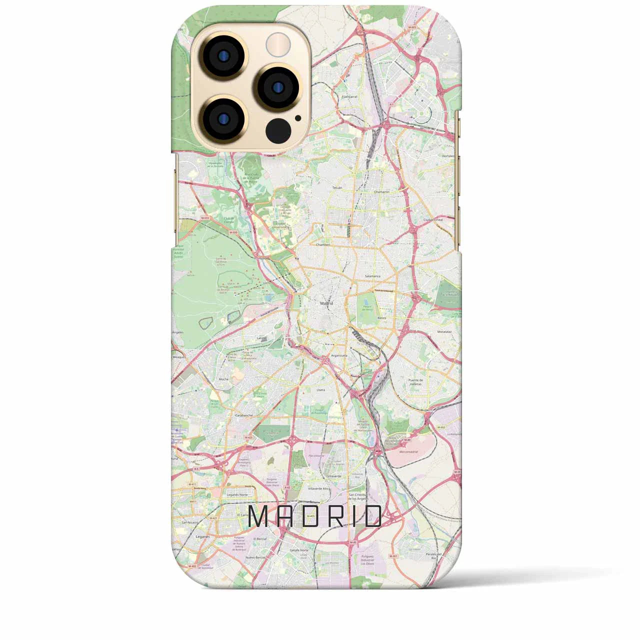 【マドリード(スペイン)】地図柄iPhoneケース(バックカバータイプ)