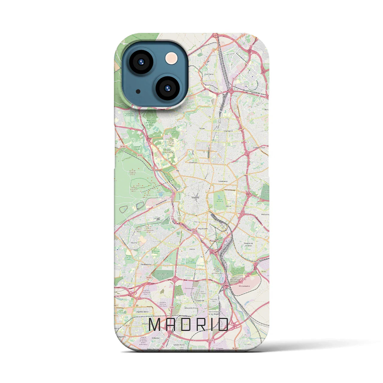【マドリード(スペイン)】地図柄iPhoneケース(バックカバータイプ)