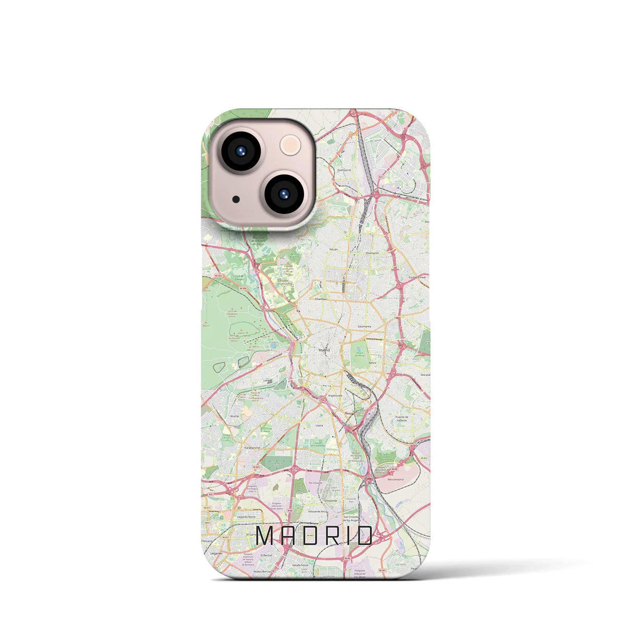 【マドリード(スペイン)】地図柄iPhoneケース(バックカバータイプ)