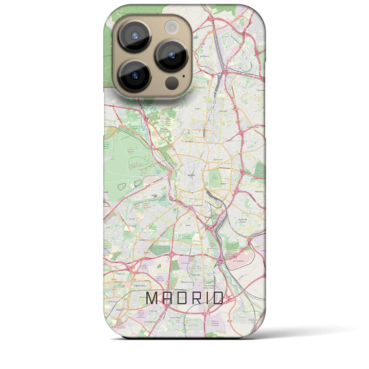 【マドリード(スペイン)】地図柄iPhoneケース(バックカバータイプ)