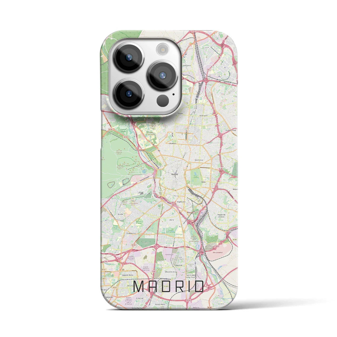 【マドリード(スペイン)】地図柄iPhoneケース(バックカバータイプ)