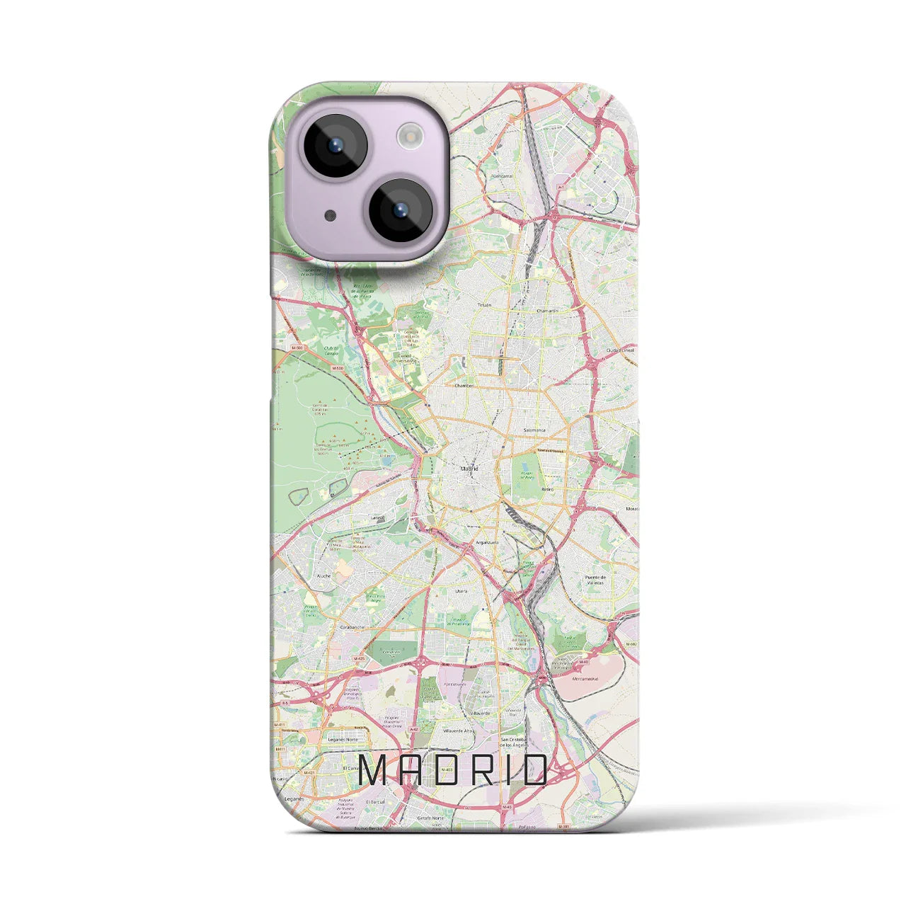 【マドリード(スペイン)】地図柄iPhoneケース(バックカバータイプ)