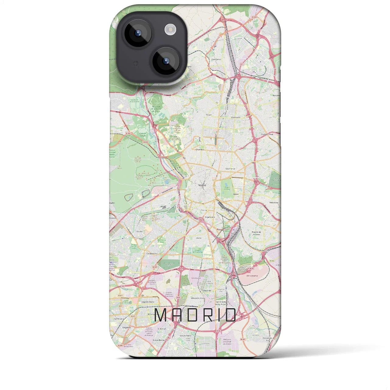 【マドリード(スペイン)】地図柄iPhoneケース(バックカバータイプ)