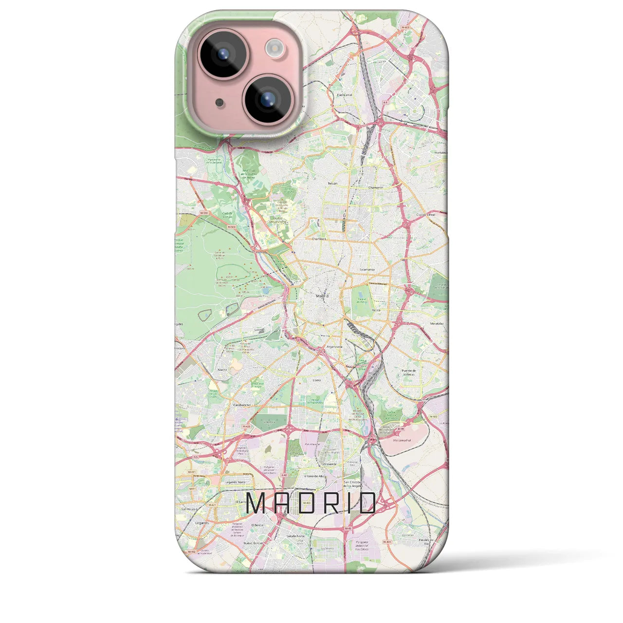 【マドリード(スペイン)】地図柄iPhoneケース(バックカバータイプ)