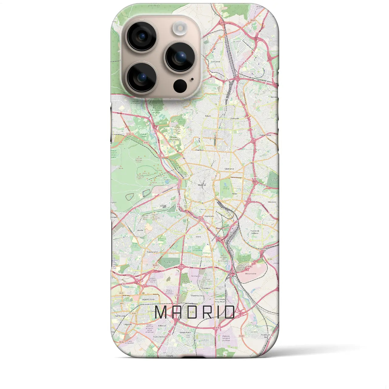 【マドリード(スペイン)】地図柄iPhoneケース(バックカバータイプ)
