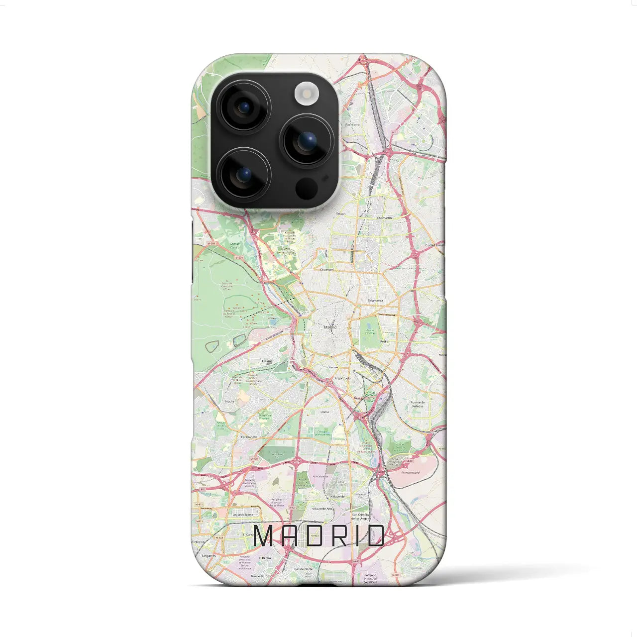 【マドリード(スペイン)】地図柄iPhoneケース(バックカバータイプ)