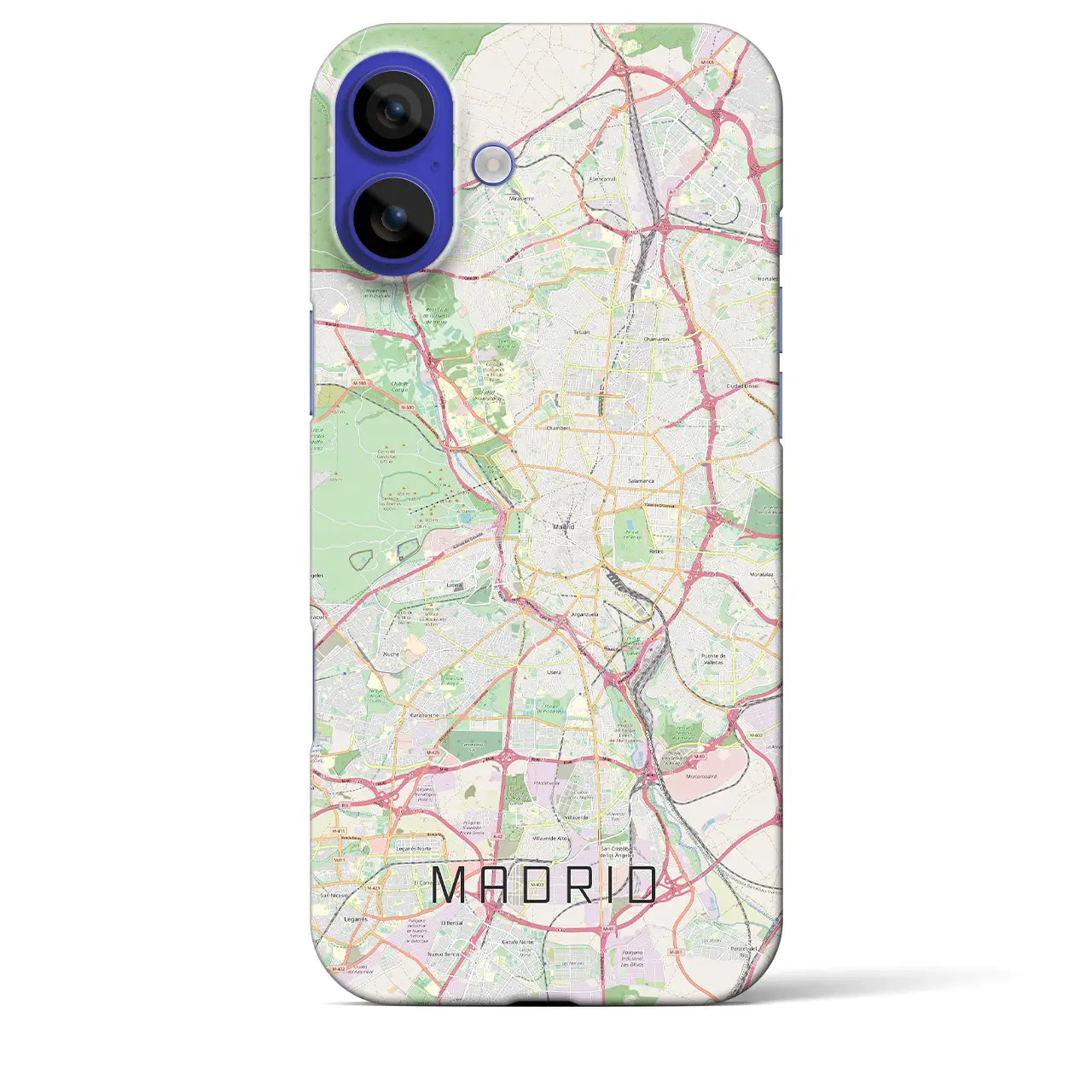 【マドリード(スペイン)】地図柄iPhoneケース(バックカバータイプ)ナチュラル・iPhone 16 Pro Max 用
