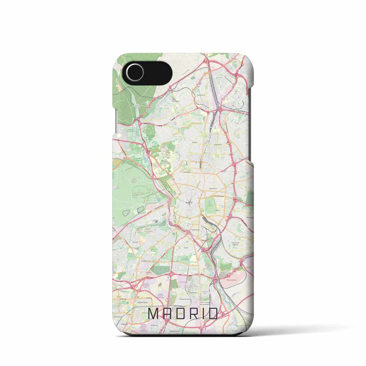 【マドリード(スペイン)】地図柄iPhoneケース(バックカバータイプ)