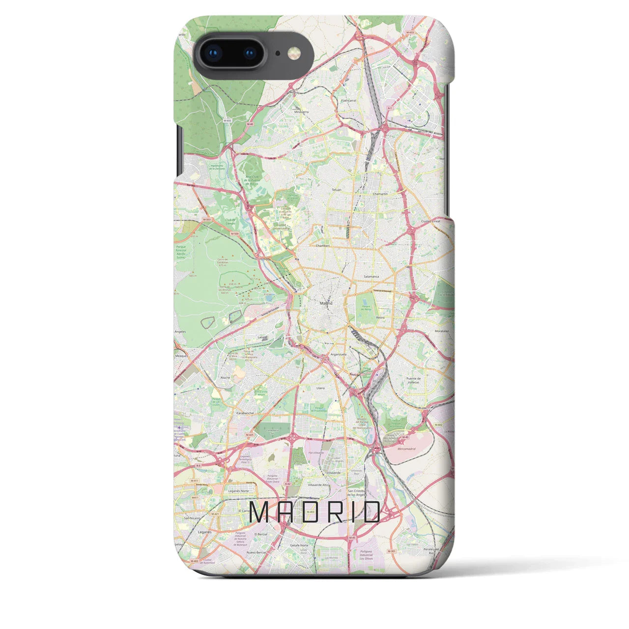 【マドリード(スペイン)】地図柄iPhoneケース(バックカバータイプ)