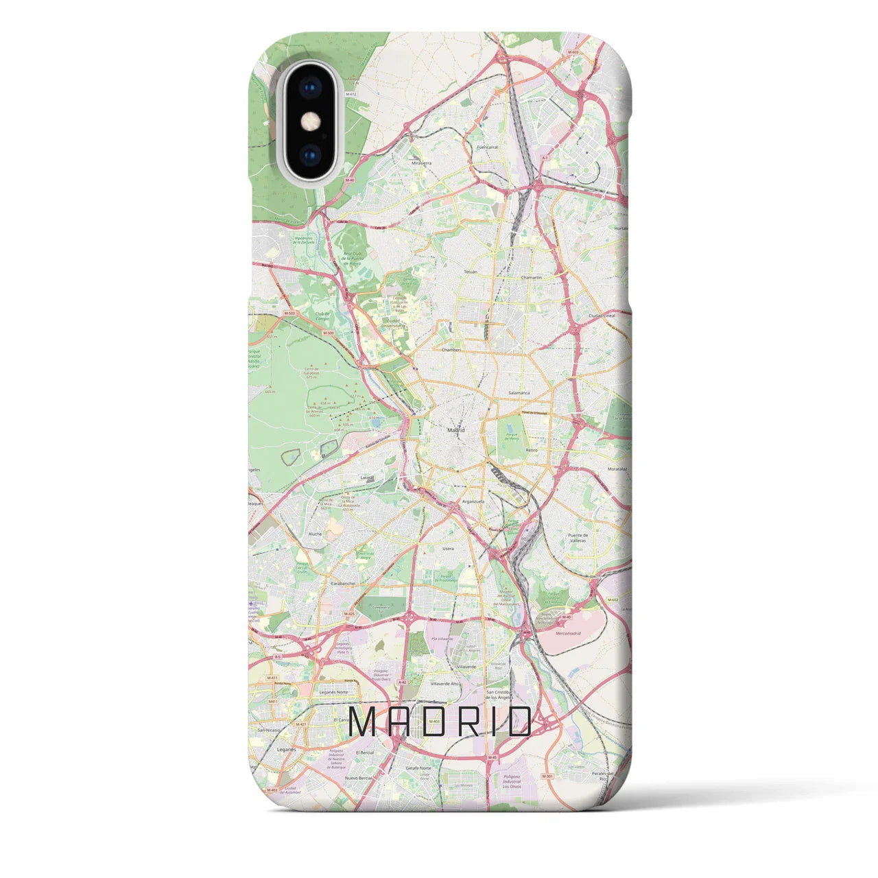 【マドリード(スペイン)】地図柄iPhoneケース(バックカバータイプ)