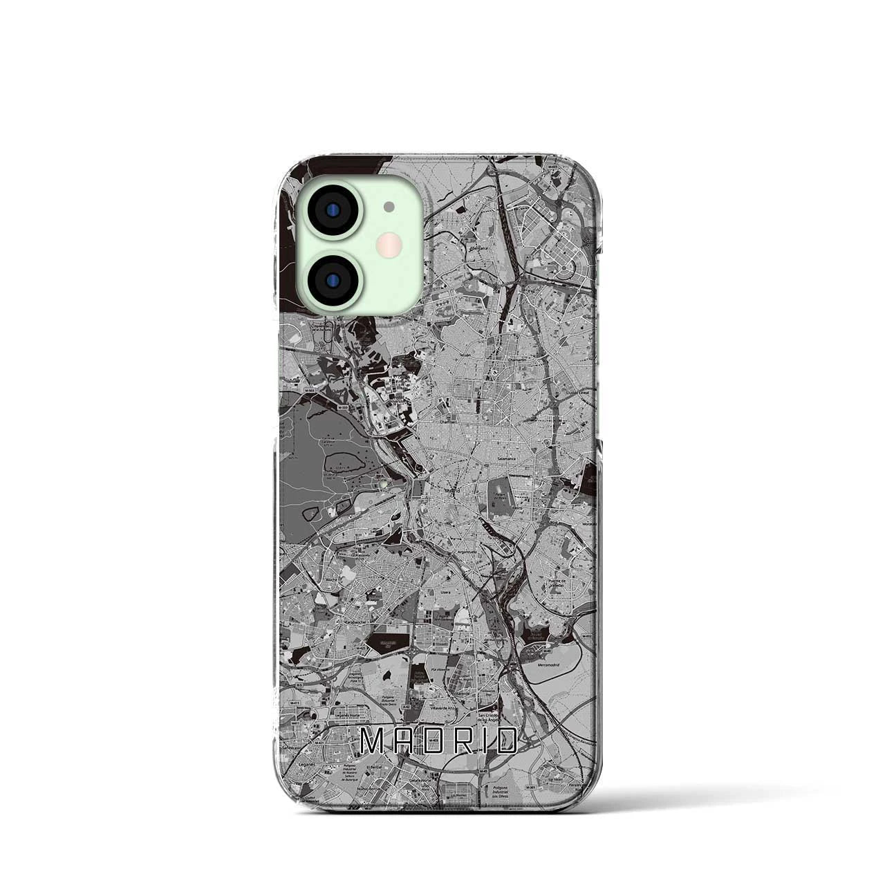 【マドリード(スペイン)】地図柄iPhoneケース(クリアタイプ)