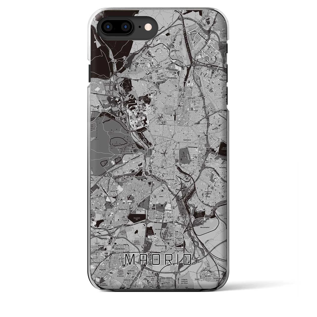 【マドリード(スペイン)】地図柄iPhoneケース(クリアタイプ)