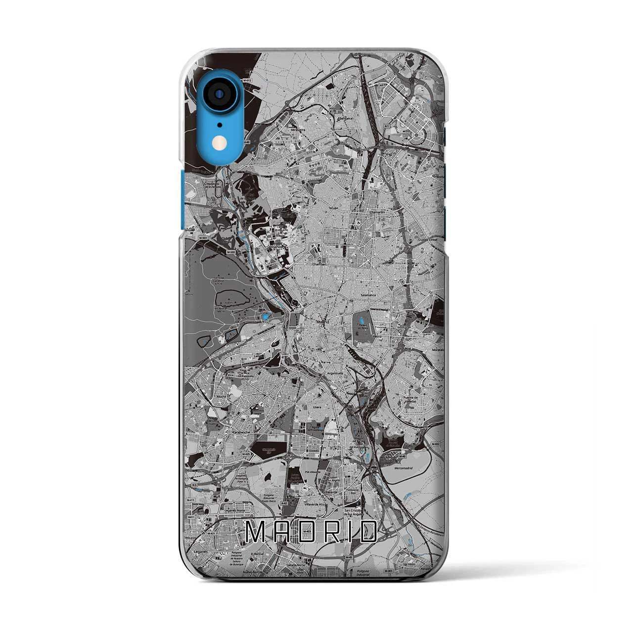 【マドリード(スペイン)】地図柄iPhoneケース(クリアタイプ)